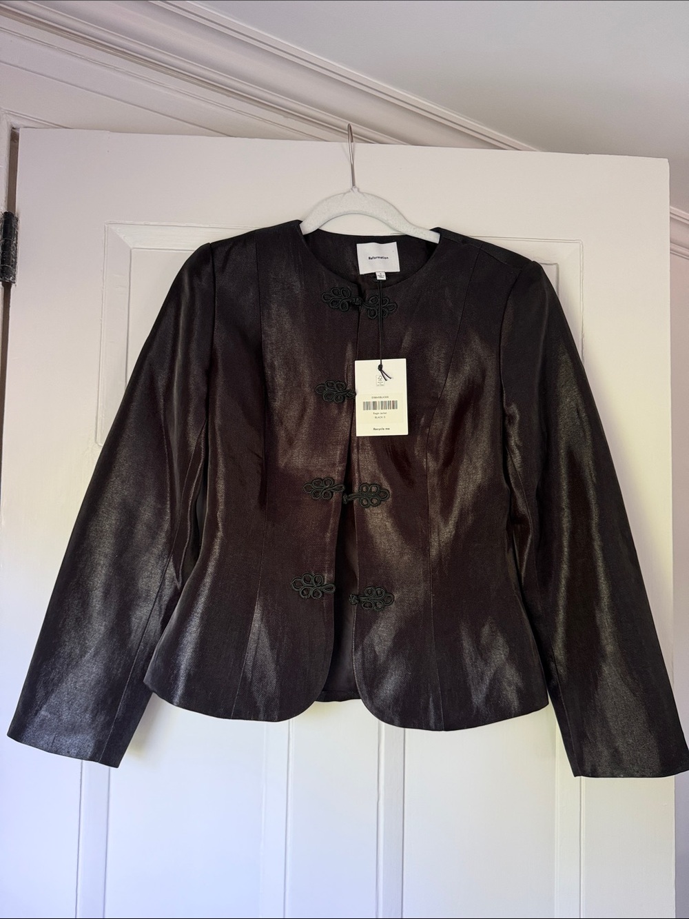 Reformation Regin Black Women's Tailored Jacket - Picture 2 of 3